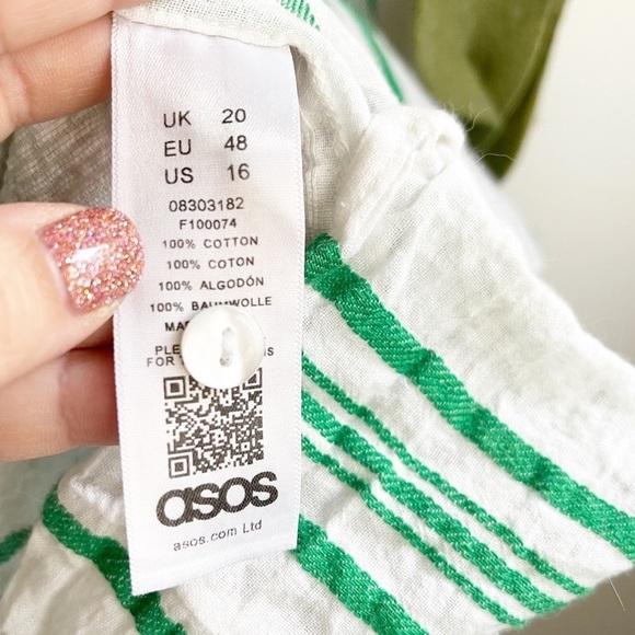 ASOS Green and White Striped Dress - Picture 5 of 9